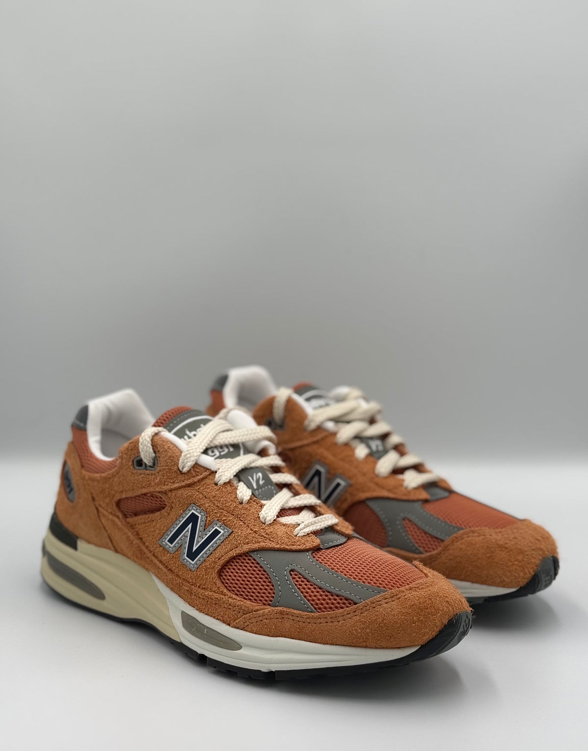New Balance 991v2 Grounded Pastels Orange, Size UK6