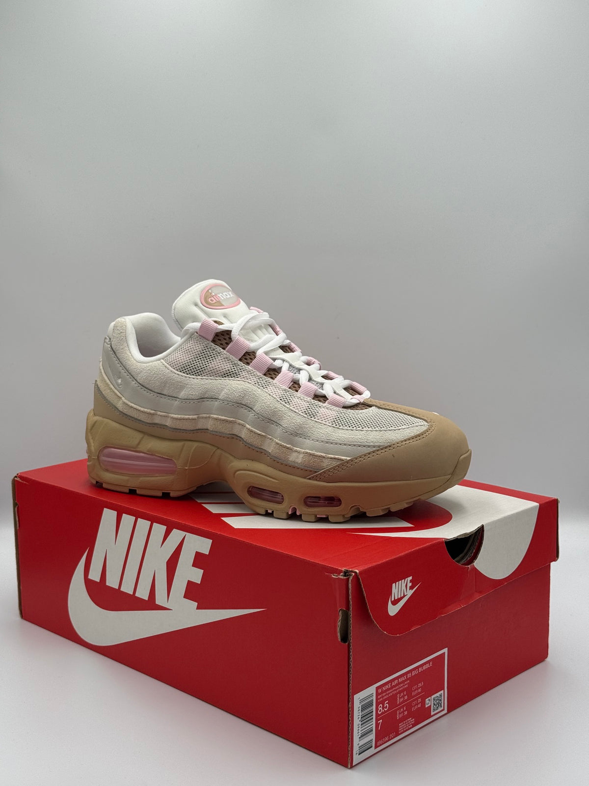 Women's Nike Air Max 95 Big Bubble, IB6396 201, British Khaki/Phantom-Linen - Size US8.5