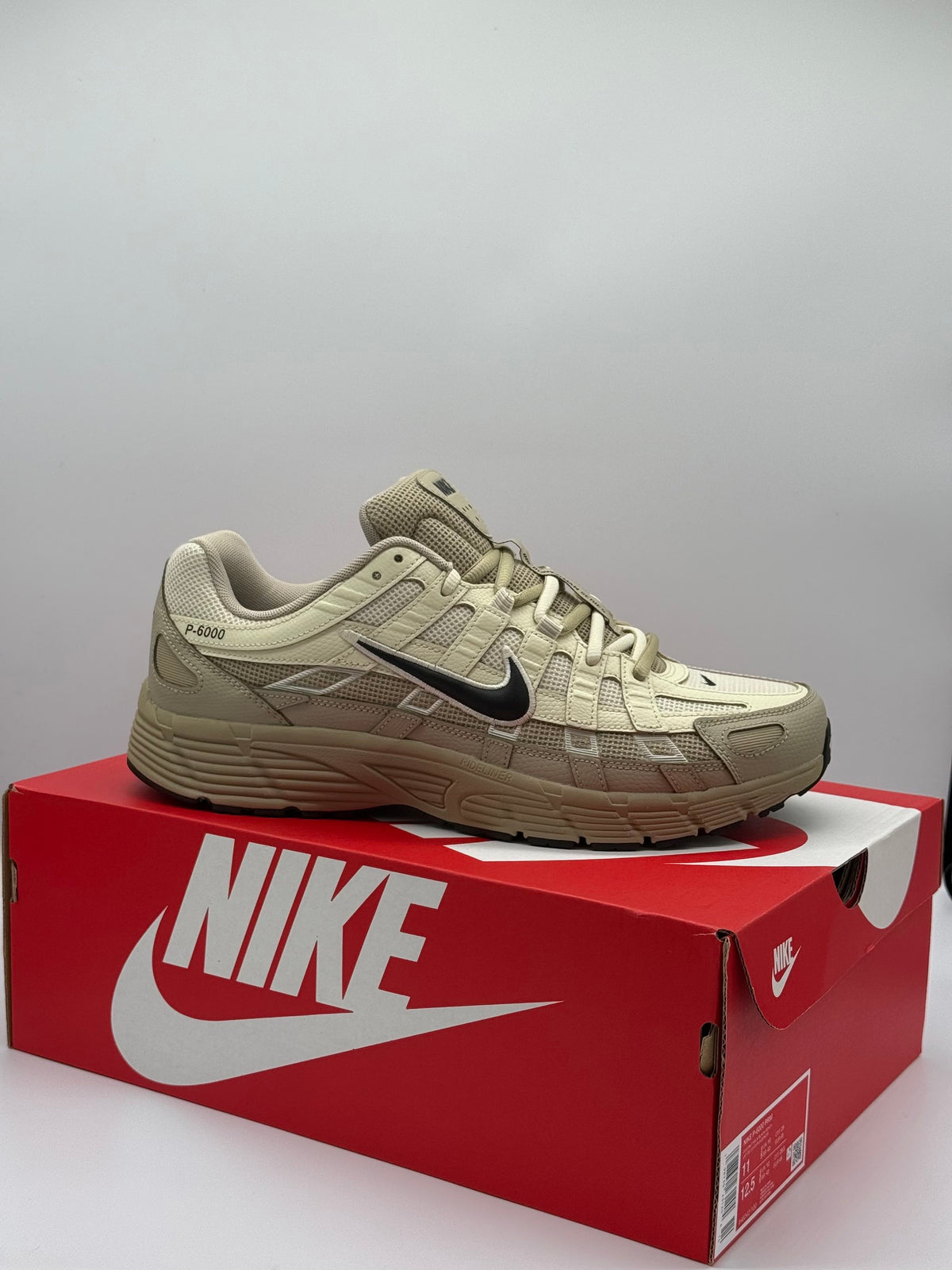 Nike P-6000 PRM, IH8042 100, Coconut Milk/Black-Beach - Size US11
