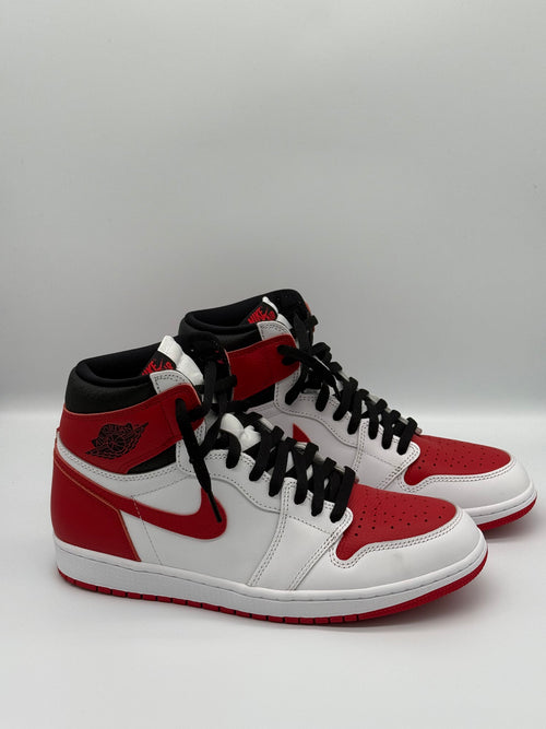 Air Jordan 1 Retro High OG, 555088 161, White/University Red/Black - Size US10.5