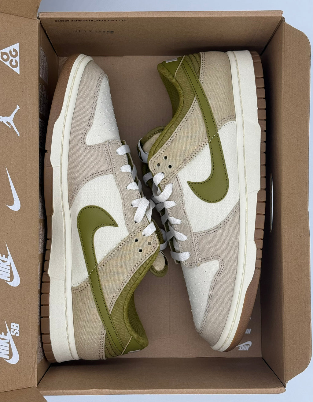 Nike Dunk Low, HF4262 133, Sail/Pacific Moss-Cream II - Size US11
