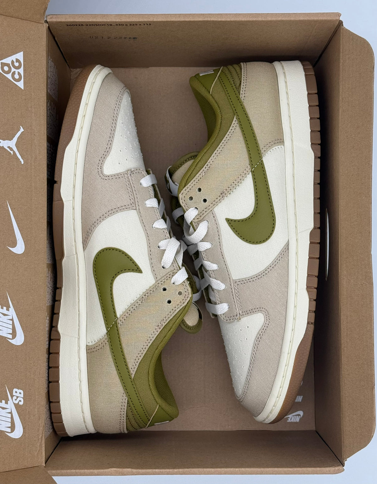 Nike Dunk Low, HF4262 133, Sail/Pacific Moss-Cream II - Size US11
