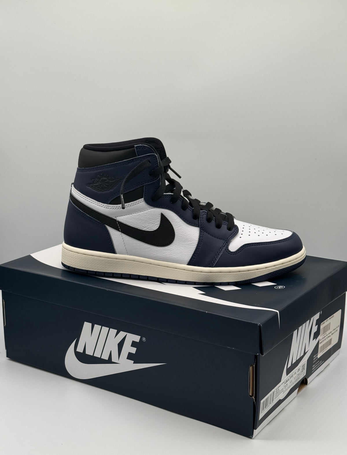 Air Jordan 1 Retro High OG, DZ5485 401, Midnight Navy/Black/White/Sail - Size US11