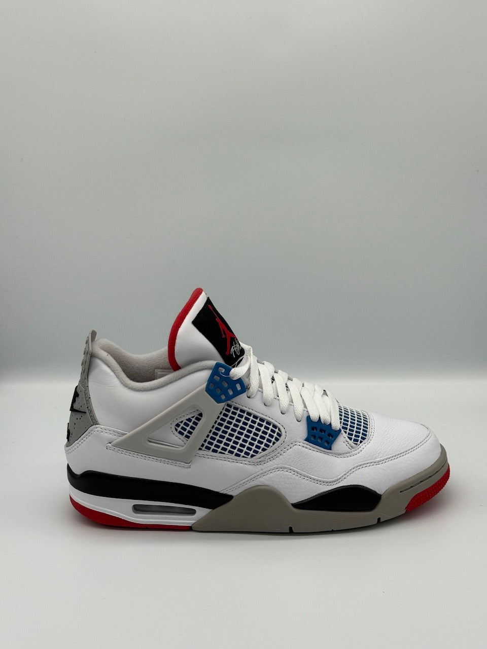 Air Jordan 4 Retro SE, CI1184 146, White/Military Blue-Fire Red - Size US10.5